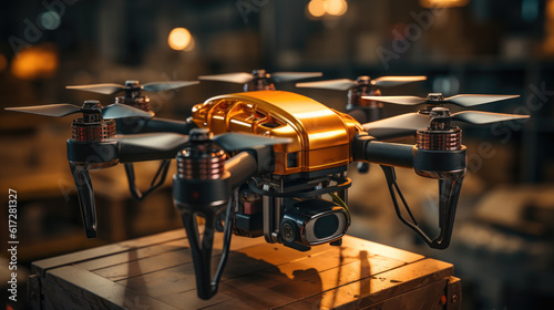 Drones delivery, Business concept and air transportation industry, through rapid delivery,Unmanned aircraft robot to home,and controlled by remote artificial intelligence.