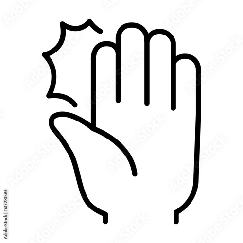 Finger pain icon