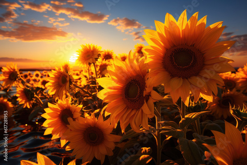 Fotografie, Obraz Beautiful sunflower background