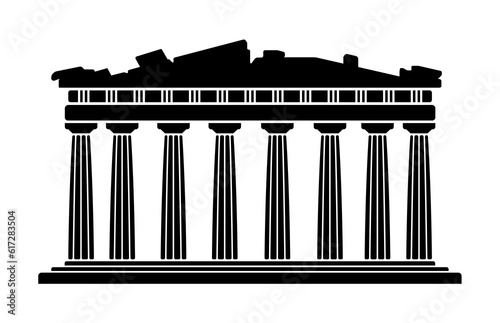 Parthenon temple - Greece / World famous buildings  illustration / png