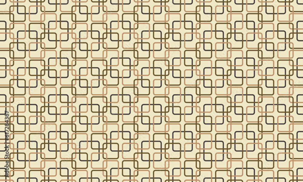Seamless abstract chain pattern․ Abstract geometric chain pattern on beige ilustration