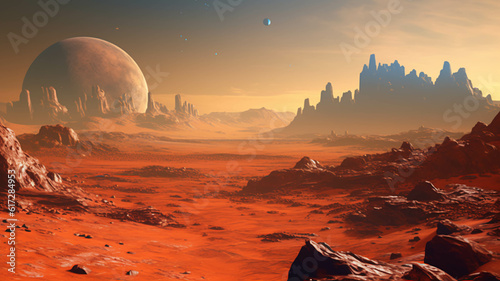 fondo, desierto, espacial, sci fi. ia generada