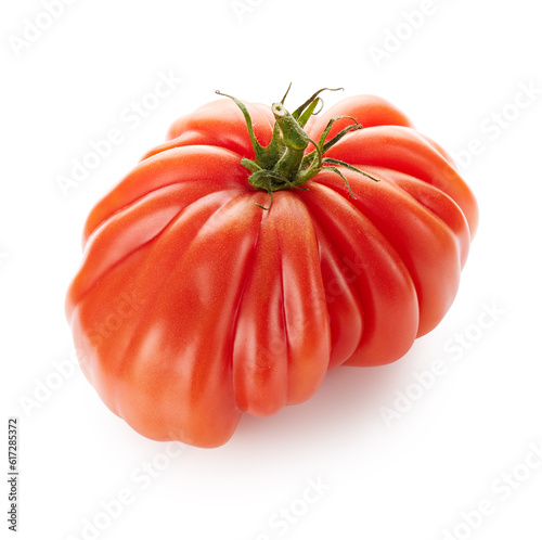 Ripe tomato isolated on white background