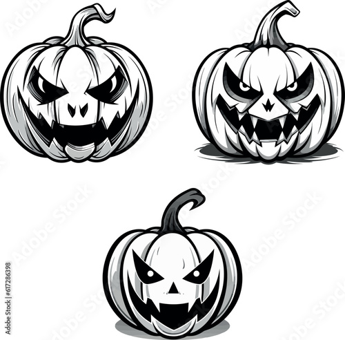 3 jack o' lantern