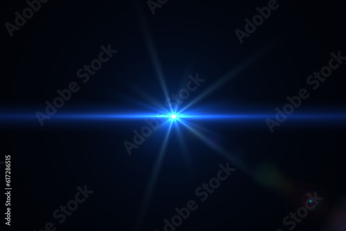 lens flare on black background