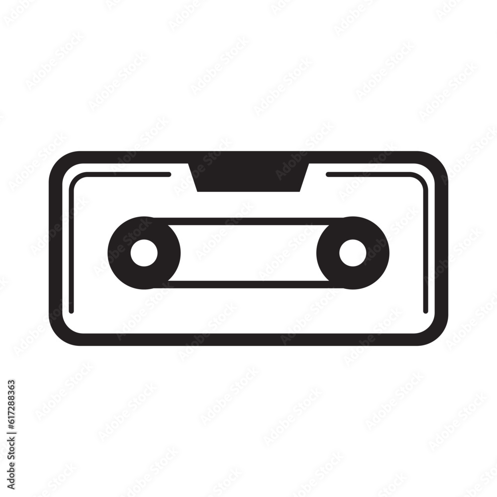 cassette icon vector