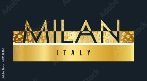 Milan,Italy slogan typography for t-shirt prints, posters and other uses.