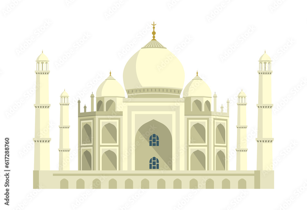 Taj Mahal - India / World famous buildings illustration / png