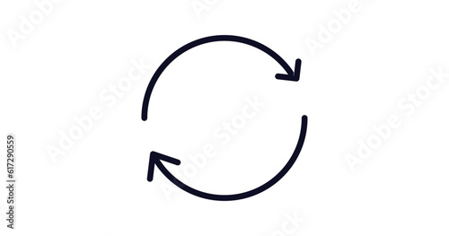 continuous icon. Thin line continuous icon from user interface collection. Outline vector isolated on white background. Editable continuous symbol can be used web and mobile
