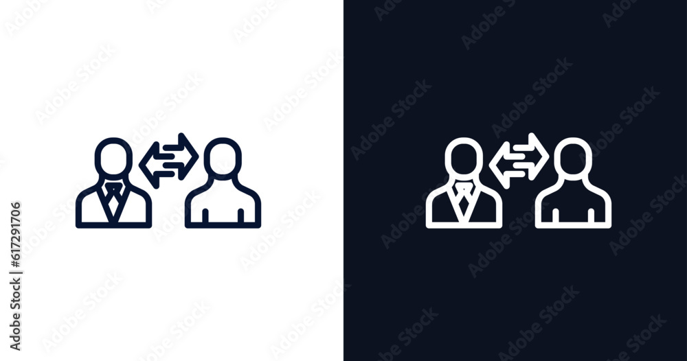 coaching icon. Thin line coaching icon from strategy collection. Outline vector isolated on dark blue and white background. Editable coaching symbol can be used web and mobile coaching icon. Thin line coaching icon from strategy collection. Outline vector isolated on dark blue and white background. Editable coaching symbol can be used web and mobile