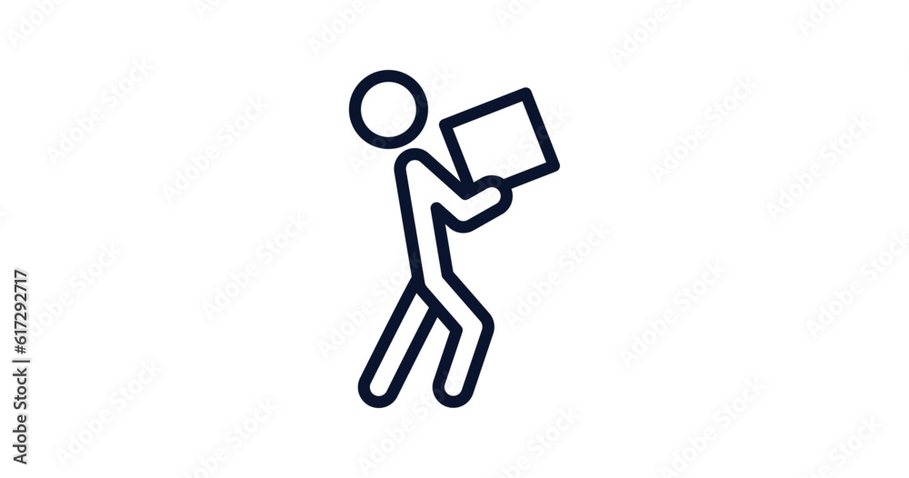 men carrying a box icon. Thin line men carrying a box icon from people collection. Outline vector isolated on white background. Editable men carrying a box symbol can be used web and mobile men carrying a box icon. Thin line men carrying a box icon from people collection. Outline vector isolated on white background. Editable men carrying a box symbol can be used web and mobile