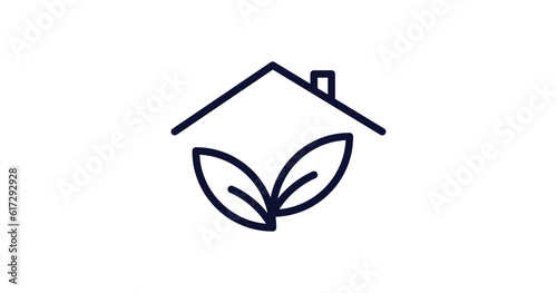 indoor icon. Thin line indoor icon from nature collection. Outline vector isolated on white background. Editable indoor symbol can be used web and mobile