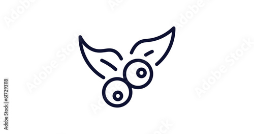 bilberry leaf icon. Thin line bilberry leaf icon from nature collection. Outline vector isolated on white background. Editable bilberry leaf symbol can be used web and mobile