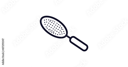sugar sifter icon. Thin line sugar sifter icon from kitchen collection. Outline vector isolated on white background. Editable sugar sifter symbol can be used web and mobile