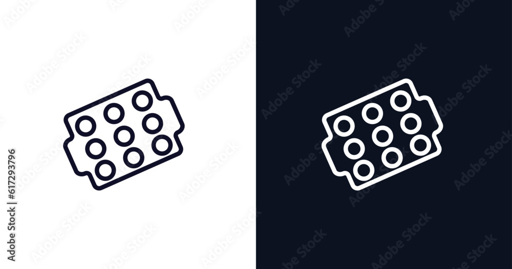 muffin pan icon. Thin line muffin pan icon from kitchen collection. Outline vector isolated on dark blue and white background. Editable muffin pan symbol can be used web and mobile muffin pan icon. Thin line muffin pan icon from kitchen collection. Outline vector isolated on dark blue and white background. Editable muffin pan symbol can be used web and mobile