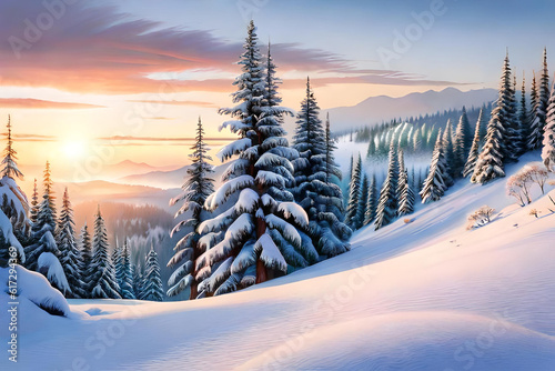 Snowy Evergreen Forest