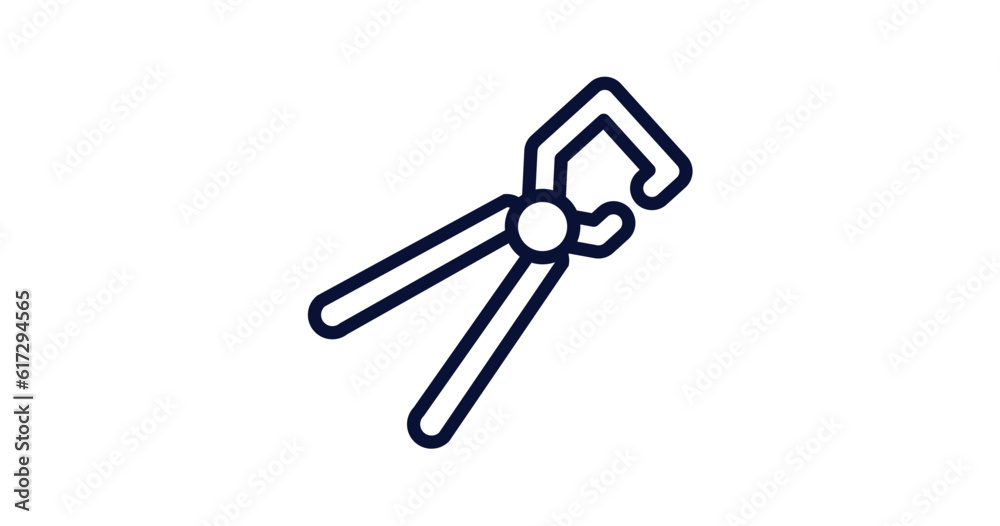 big clippers icon. Thin line big clippers icon from construction collection. Outline vector isolated on white background. Editable big clippers symbol can be used web and mobile big clippers icon. Thin line big clippers icon from construction collection. Outline vector isolated on white background. Editable big clippers symbol can be used web and mobile