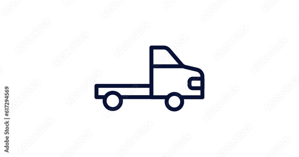 trolley truck icon. Thin line trolley truck icon from construction collection. Outline vector isolated on white background. Editable trolley truck symbol can be used web and mobile trolley truck icon. Thin line trolley truck icon from construction collection. Outline vector isolated on white background. Editable trolley truck symbol can be used web and mobile