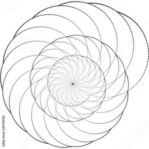 black and white spiral