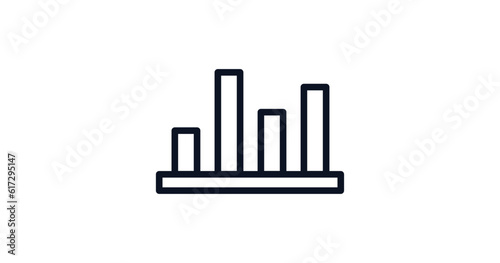 bar stats icon. Thin line bar stats icon from business and analytics collection. Outline vector isolated on white background. Editable bar stats symbol can be used web and mobile