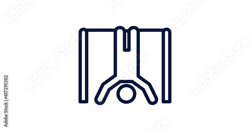 torture icon. Thin line torture icon from military and war and  collection. Outline vector isolated on white background. Editable torture symbol can be used web and mobile