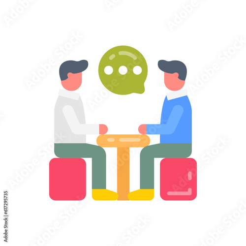 Interview icon in vector. Illustration
