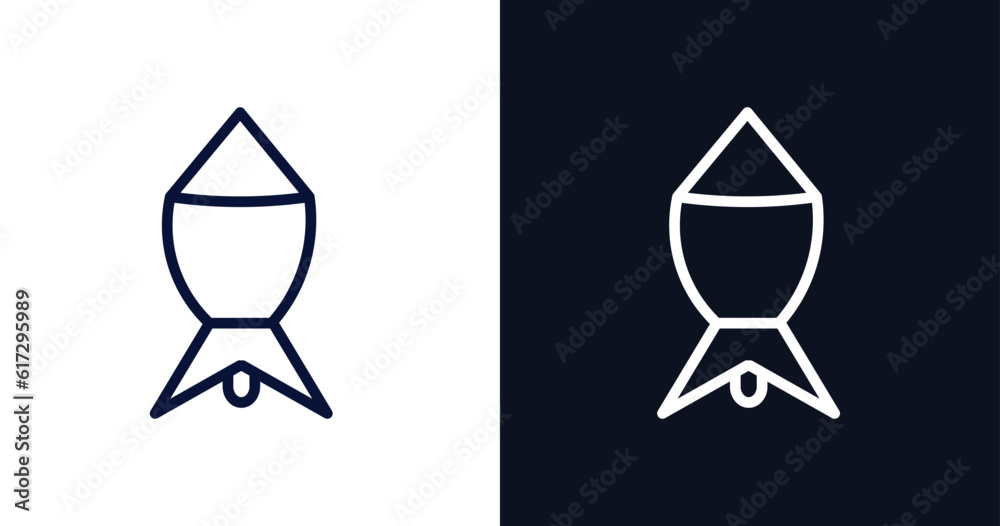 depth charge icon. Thin line depth charge icon from military and war