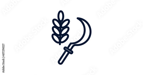 harvest icon. Thin line harvest icon from agriculture and farm collection. Outline vector isolated on white background. Editable harvest symbol can be used web and mobile