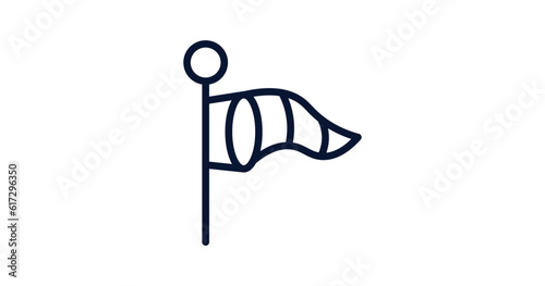 vane icon. Thin line vane icon from agriculture and farm collection. Outline vector isolated on white background. Editable vane symbol can be used web and mobile