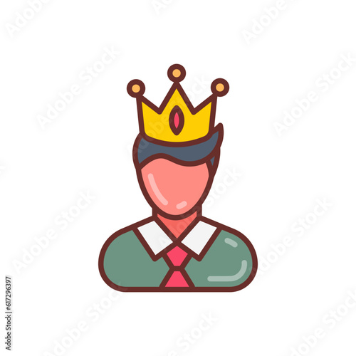 Confidence icon in vector. Illustration