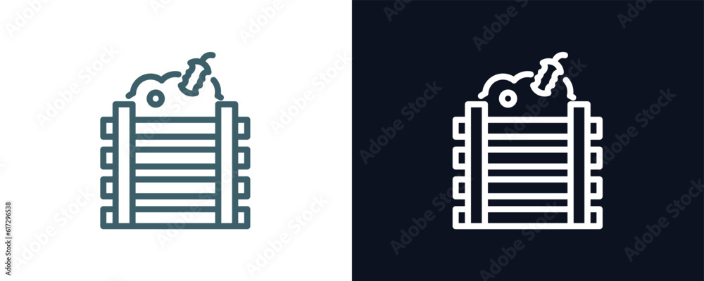 Composter Symbol composter icon. Thin line composter icon from agriculture and farm ...
