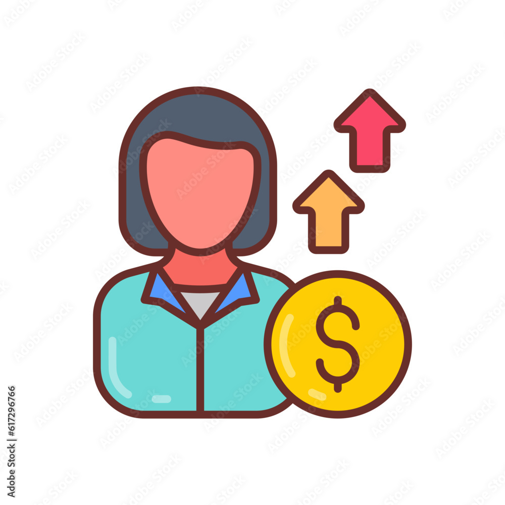 Employee Wages icon in vector. Illustration Employee Wages icon in vector. Illustration