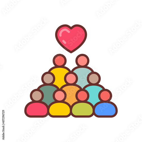 Diversity icon in vector. Illustration