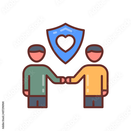 Trust icon in vector. Illustration