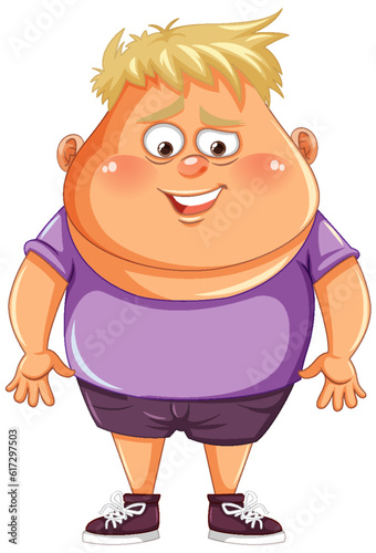 Overweight Man with Sneer Face
