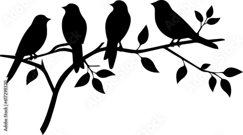 Tree branch bird vector images