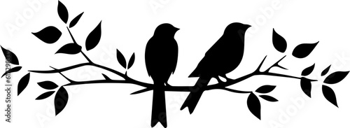 Tree branch bird vector images