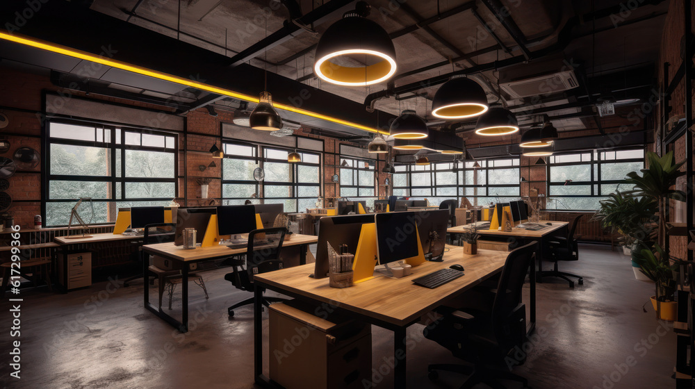 a modern office that invites you to work and creates a comfortable feeling