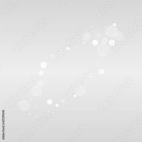 Silver Snowfall Vector Grey Background. Abstract