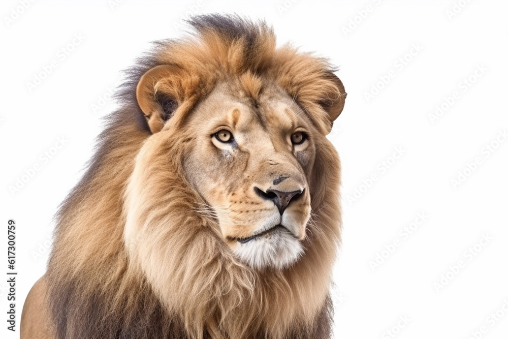 lion on white background