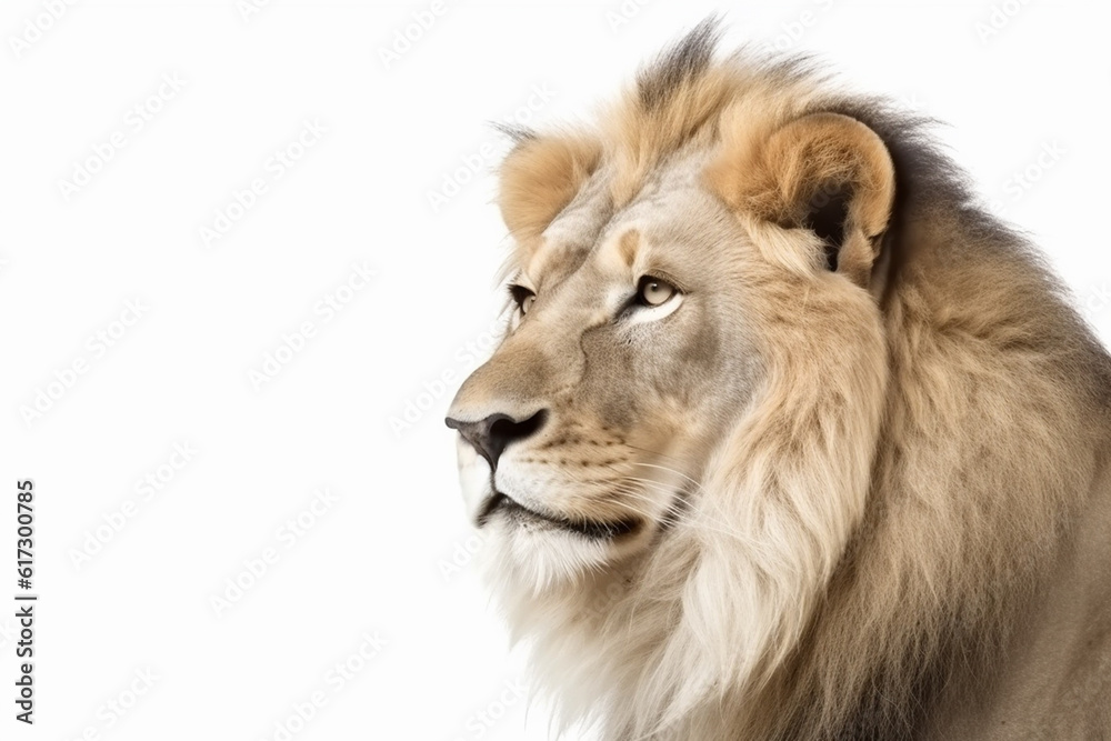 lion on white background
