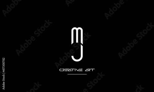 JM, MJ, J, M abstract letters logo monogram