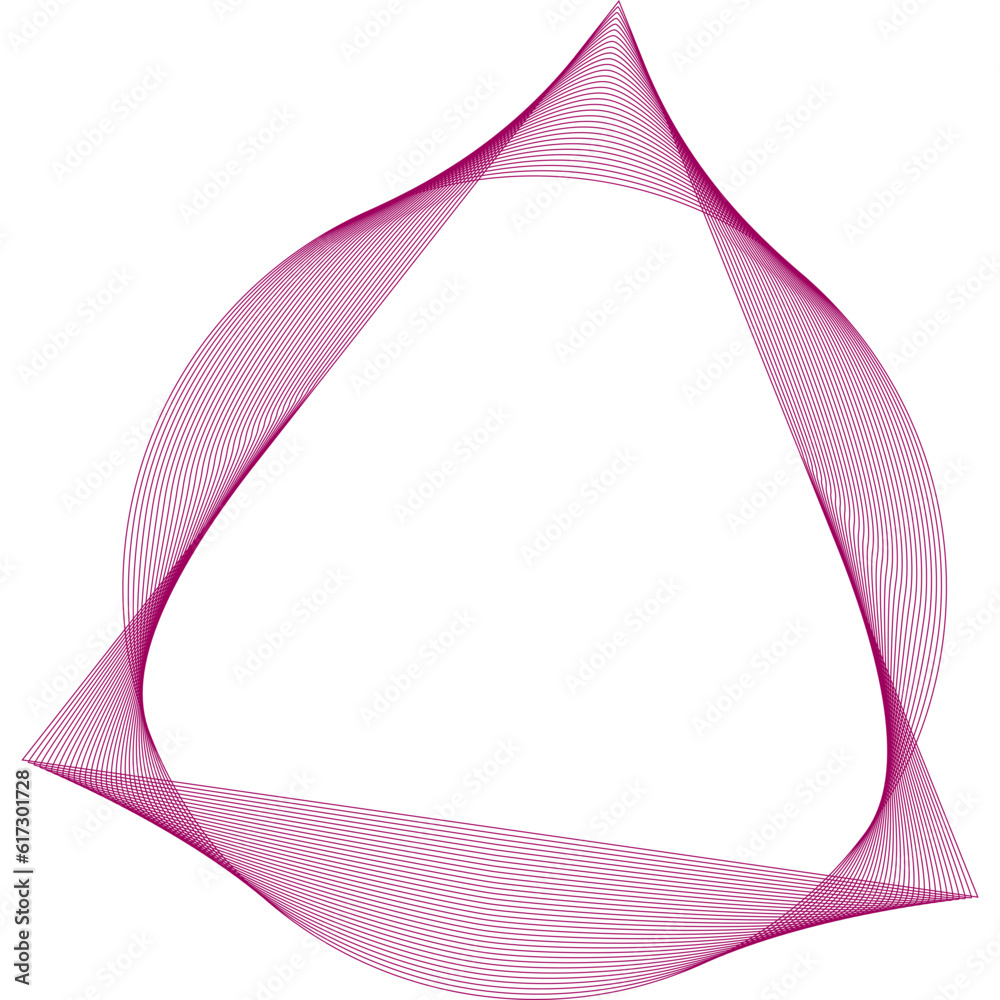 Pink ribbon on white. Angles