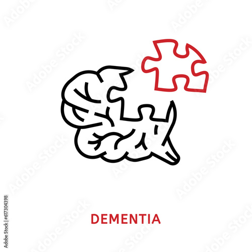 Vector mental disorders icon, pictogram, sign, symbol