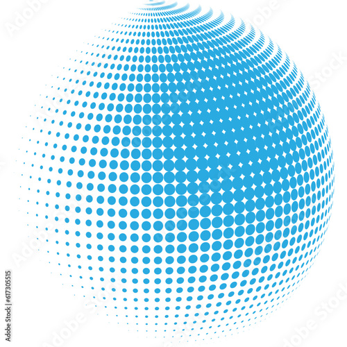 Abstract blue sphere