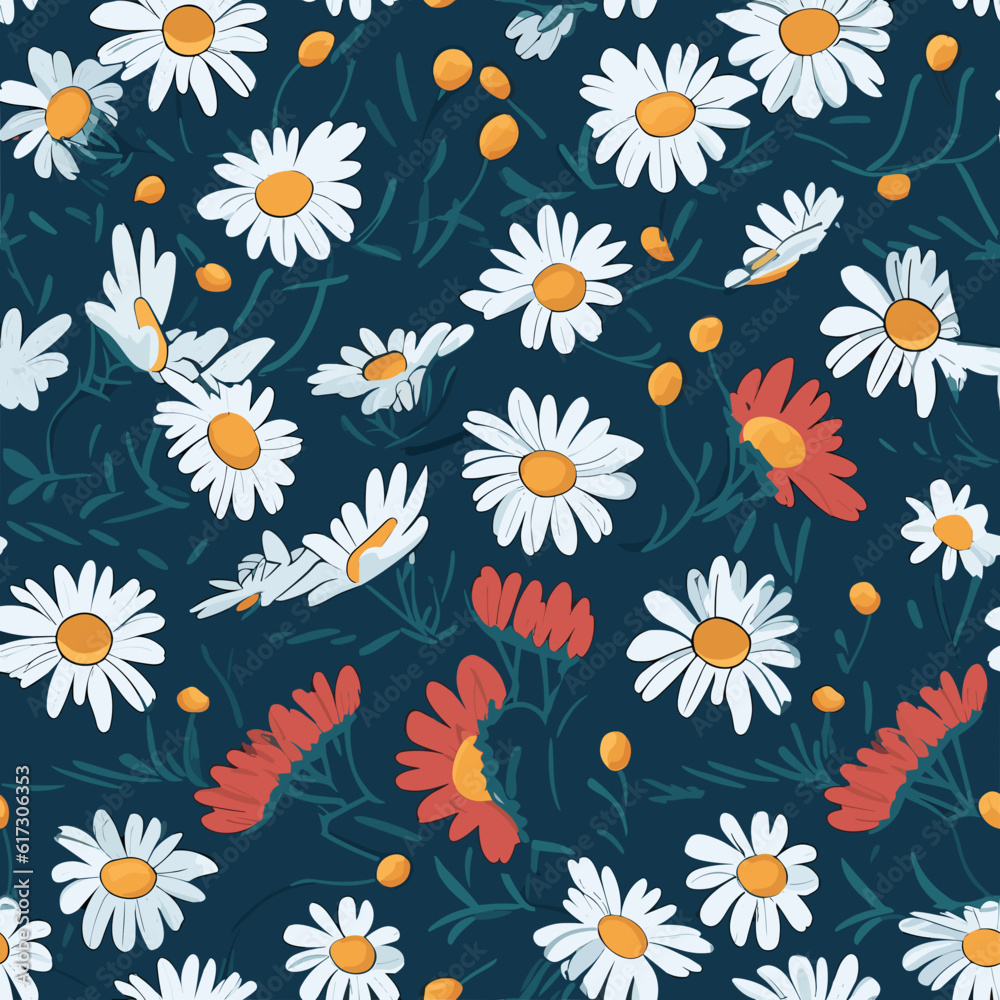 Floral Tile with Delicate Petal Patterns. Seamless Design for Backgrounds and Textures.