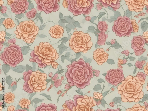 seamless pattern with roses