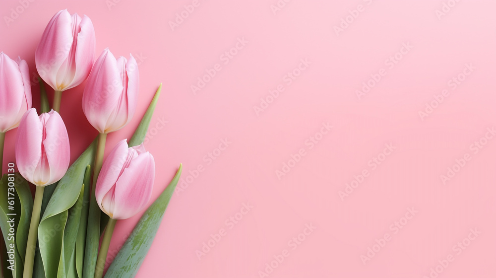 Obraz premium bouquet of tulips. Generative Ai. 