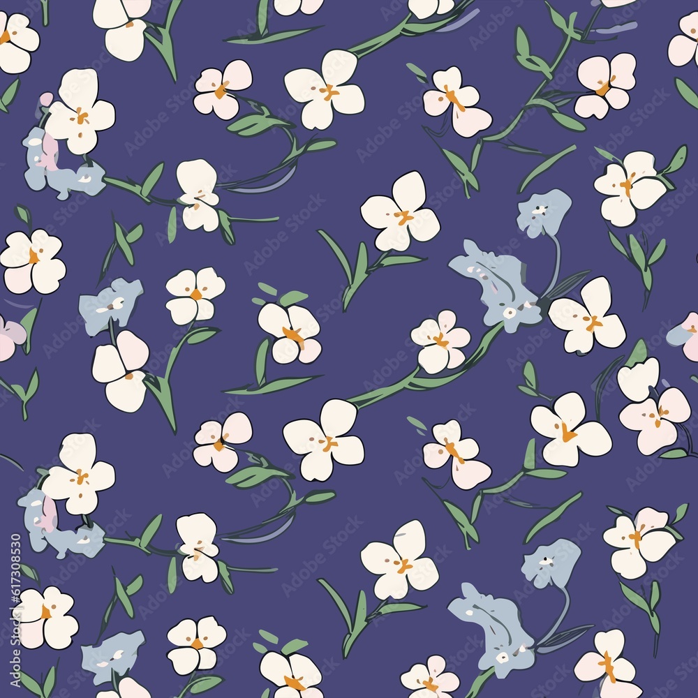 Floral Delicacy Pattern. Tile. Floral Delicacy Pattern. Tile.