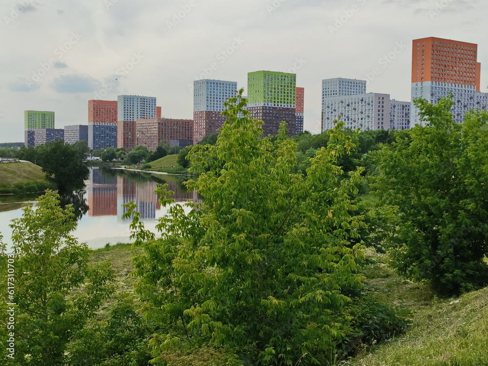 Fototapeta premium The green shores of the capital's outskirts